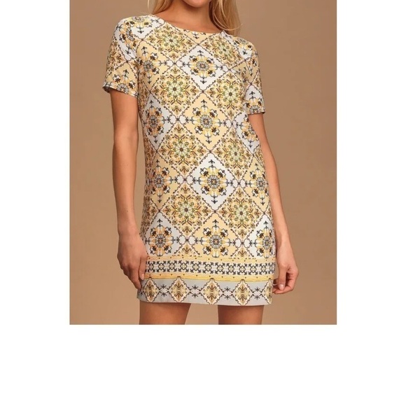 LULUS dandelion print shift dress - Picture 2 of 7